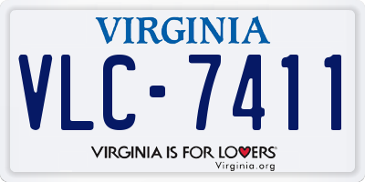 VA license plate VLC7411