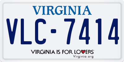 VA license plate VLC7414