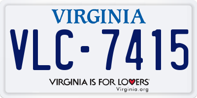 VA license plate VLC7415