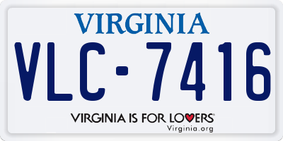 VA license plate VLC7416