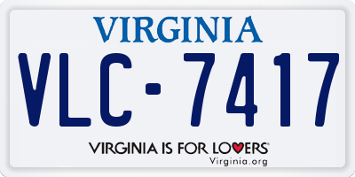 VA license plate VLC7417