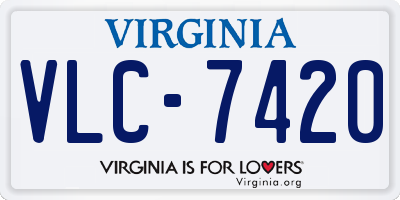 VA license plate VLC7420