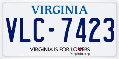 VA license plate VLC7423