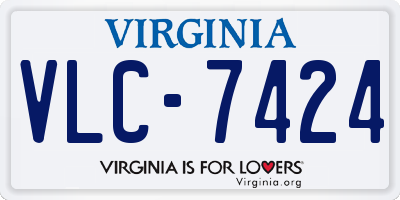 VA license plate VLC7424