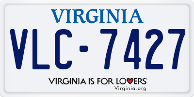 VA license plate VLC7427