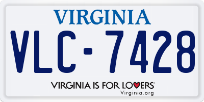 VA license plate VLC7428