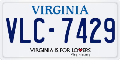VA license plate VLC7429