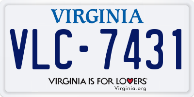 VA license plate VLC7431
