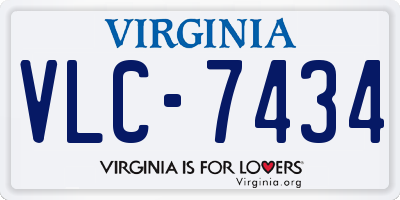 VA license plate VLC7434