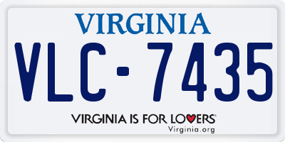 VA license plate VLC7435