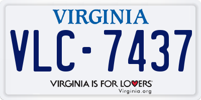VA license plate VLC7437