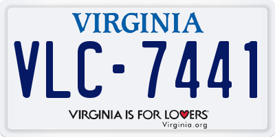 VA license plate VLC7441