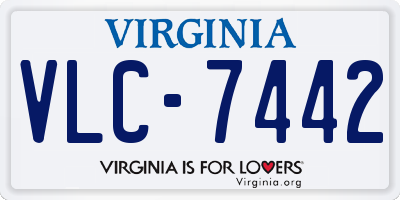 VA license plate VLC7442
