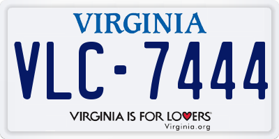 VA license plate VLC7444