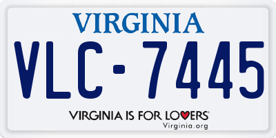 VA license plate VLC7445