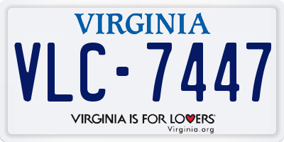VA license plate VLC7447