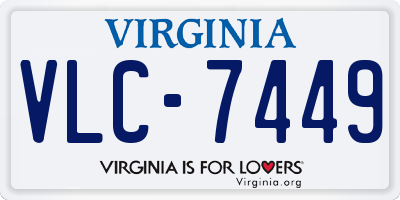 VA license plate VLC7449