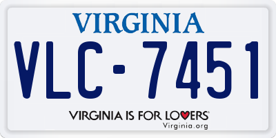 VA license plate VLC7451