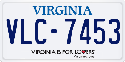 VA license plate VLC7453
