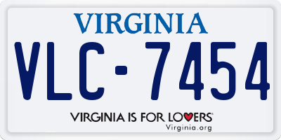 VA license plate VLC7454
