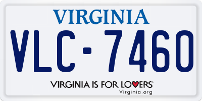 VA license plate VLC7460