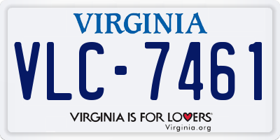 VA license plate VLC7461