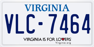 VA license plate VLC7464