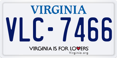 VA license plate VLC7466