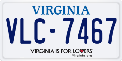 VA license plate VLC7467