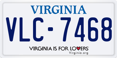 VA license plate VLC7468