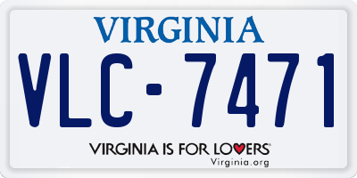 VA license plate VLC7471