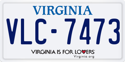 VA license plate VLC7473