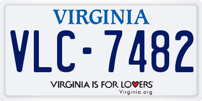 VA license plate VLC7482