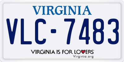 VA license plate VLC7483