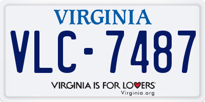 VA license plate VLC7487