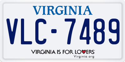 VA license plate VLC7489