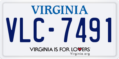 VA license plate VLC7491