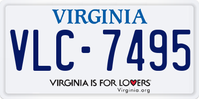VA license plate VLC7495