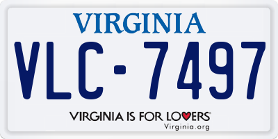 VA license plate VLC7497