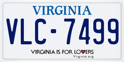 VA license plate VLC7499