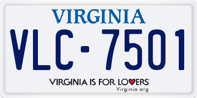 VA license plate VLC7501