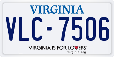 VA license plate VLC7506