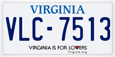 VA license plate VLC7513