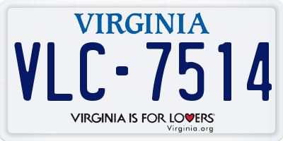 VA license plate VLC7514