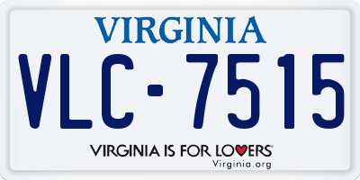 VA license plate VLC7515