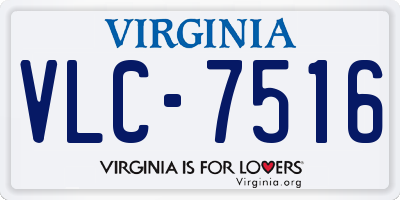 VA license plate VLC7516