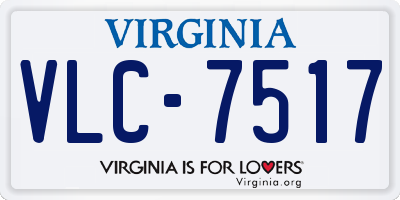 VA license plate VLC7517