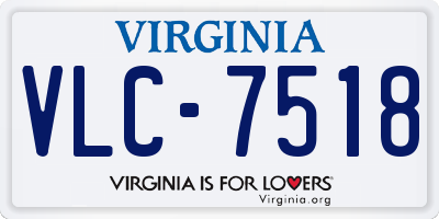 VA license plate VLC7518