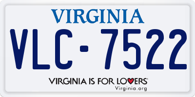 VA license plate VLC7522