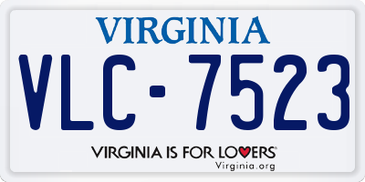 VA license plate VLC7523